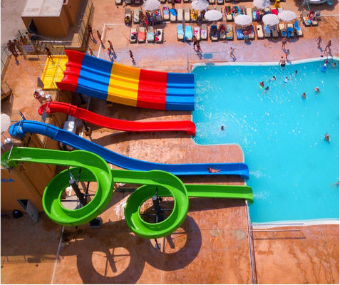 워터 파크, 호텔에 적합한 섬유 유리 수영장 슬라이드 캄보가 의지합니다